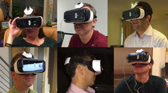 friends with VR Goggles On